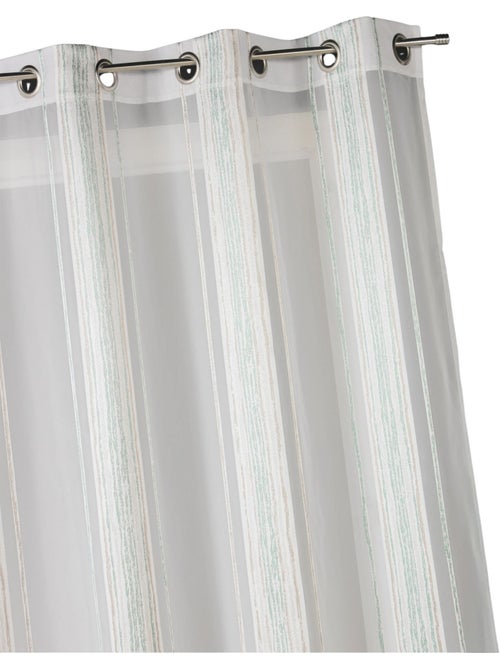 Tenda trasparente jacquard a sottili righe verticali - Kiabi