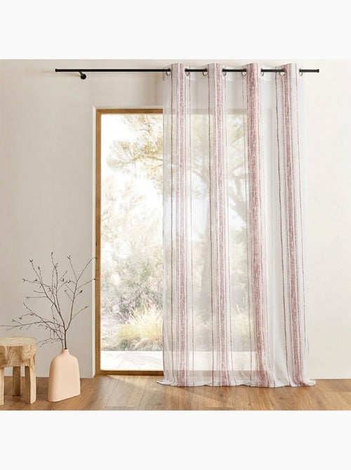 Tenda trasparente jacquard a sottili righe verticali - Kiabi