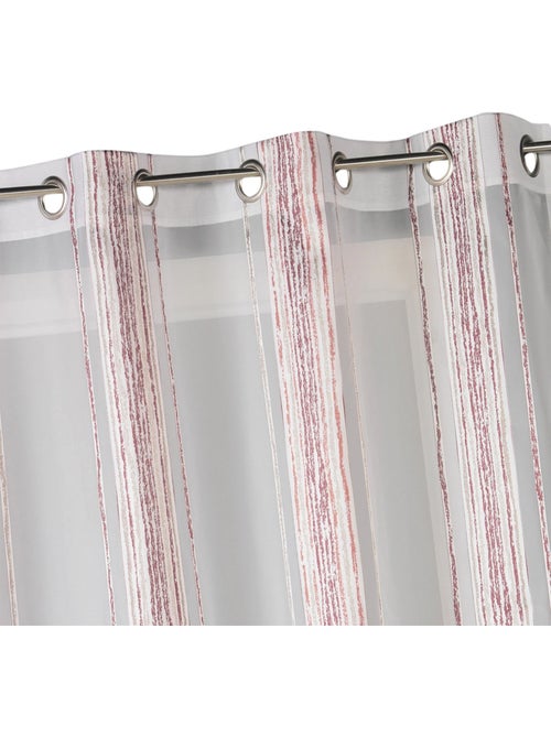 Tenda trasparente jacquard a sottili righe verticali - Kiabi