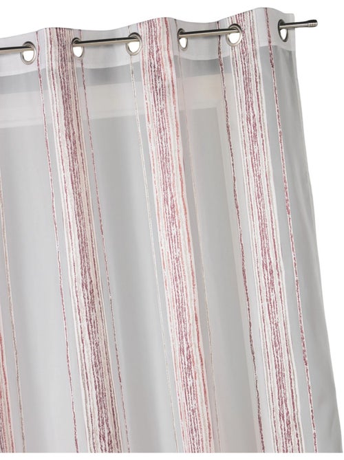 Tenda trasparente jacquard a sottili righe verticali - Kiabi