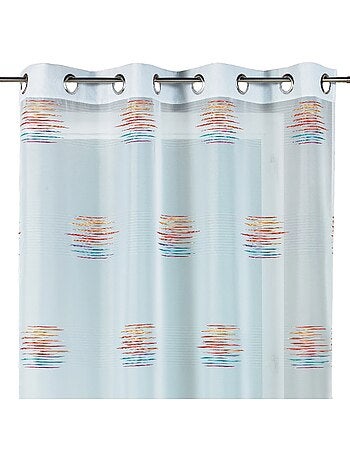 Tenda trasparente jacquard con motivi grafici