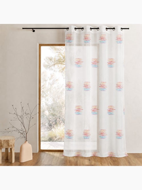 Tenda trasparente jacquard con motivi grafici - Kiabi