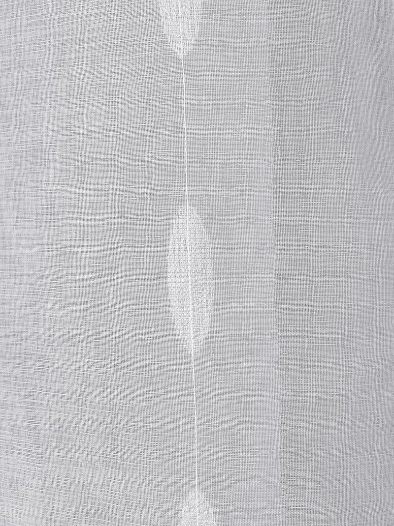 Tenda trasparente jacquard con pois ovali e occhielli Bianco - Kiabi