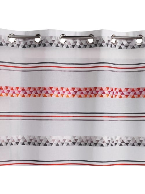 Tenda trasparente jacquard con righe geometriche - Kiabi Tenda trasparente jacquard con righe geometriche - Kiabi