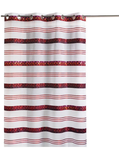 Tenda trasparente jacquard con righe geometriche - Kiabi Tenda trasparente jacquard con righe geometriche - Kiabi