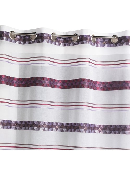 Tenda trasparente jacquard con righe geometriche - Kiabi Tenda trasparente jacquard con righe geometriche - Kiabi