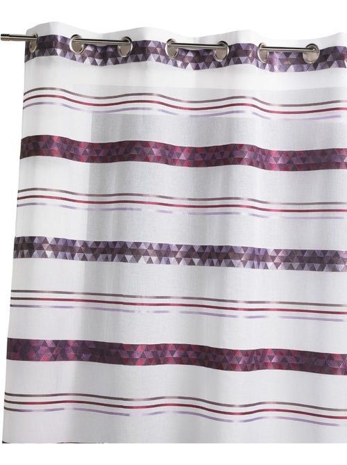 Tenda trasparente jacquard con righe geometriche - Kiabi Tenda trasparente jacquard con righe geometriche - Kiabi