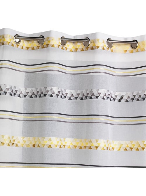 Tenda trasparente jacquard con righe geometriche - Kiabi Tenda trasparente jacquard con righe geometriche - Kiabi