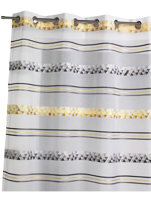 Tenda trasparente jacquard con righe geometriche - Kiabi Tenda trasparente jacquard con righe geometriche - Kiabi