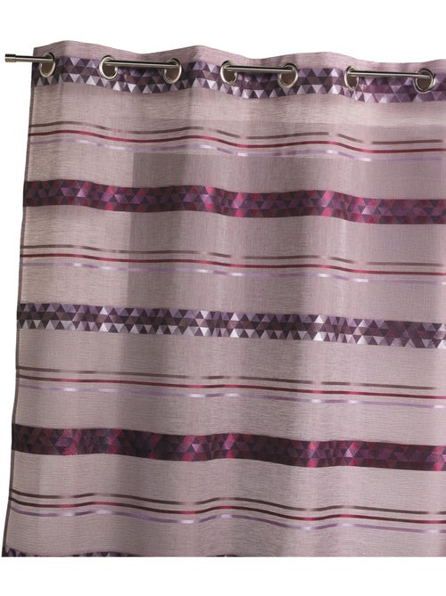 Tenda trasparente jacquard con righe geometriche - Kiabi Tenda trasparente jacquard con righe geometriche - Kiabi