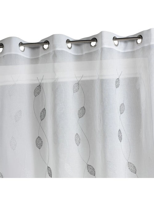 Tenda trasparente ricamata con motivi a foglie - Kiabi Tenda trasparente ricamata con motivi a foglie - Kiabi