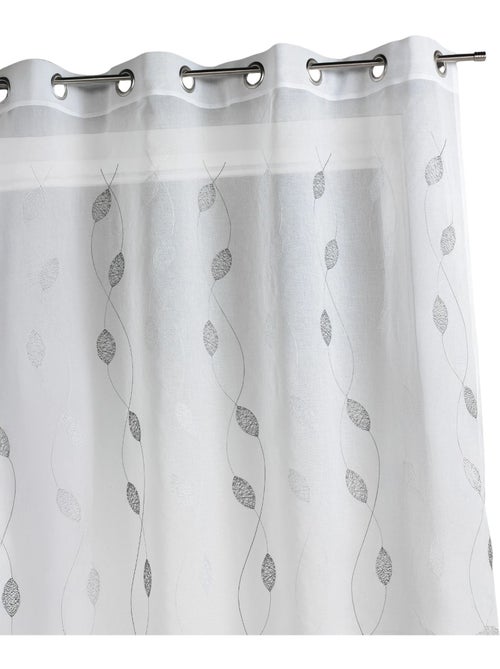 Tenda trasparente ricamata con motivi a foglie - Kiabi Tenda trasparente ricamata con motivi a foglie - Kiabi