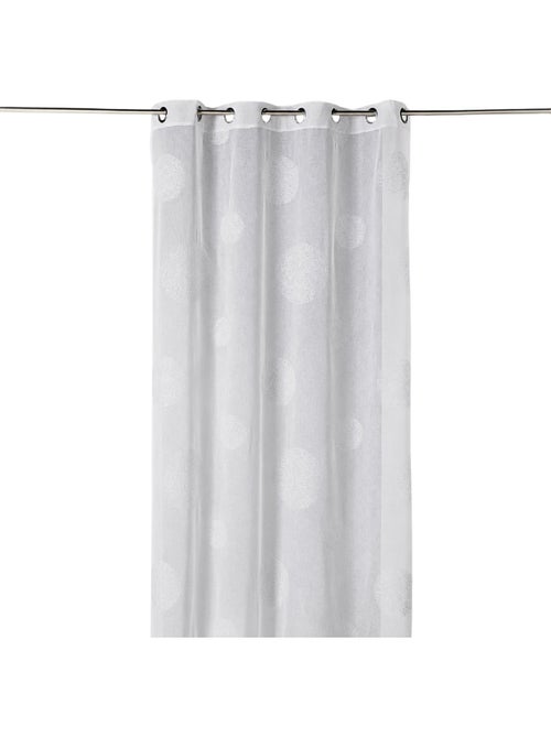 Tenda trasparente ricamata con motivi a grandi cerchi realizzati con fili di lurex - Kiabi Tenda trasparente ricamata con motivi a grandi cerchi realizzati con fili di lurex - Kiabi