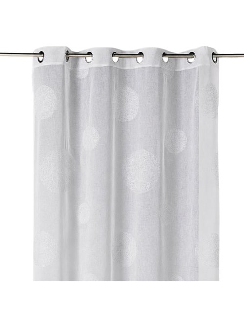 Tenda trasparente ricamata con motivi a grandi cerchi realizzati con fili di lurex - Kiabi Tenda trasparente ricamata con motivi a grandi cerchi realizzati con fili di lurex - Kiabi