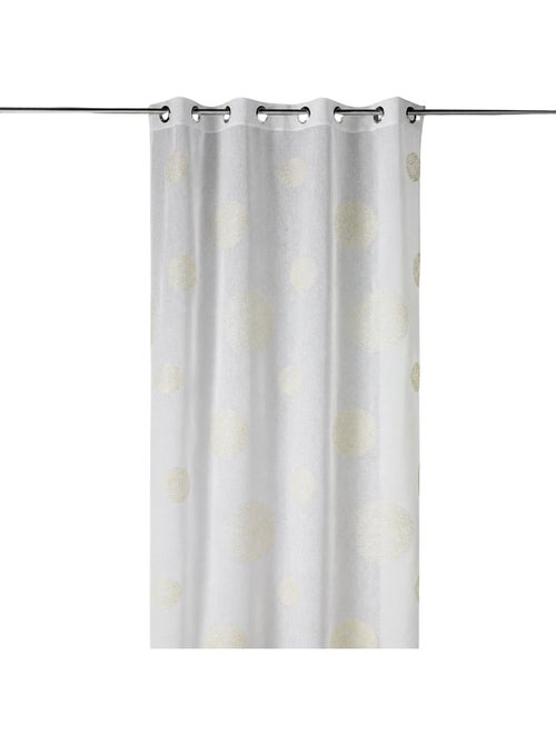 Tenda trasparente ricamata con motivi a grandi cerchi realizzati con fili di lurex - Kiabi Tenda trasparente ricamata con motivi a grandi cerchi realizzati con fili di lurex - Kiabi