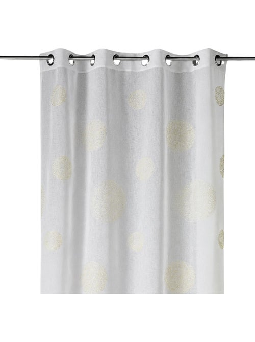 Tenda trasparente ricamata con motivi a grandi cerchi realizzati con fili di lurex - Kiabi Tenda trasparente ricamata con motivi a grandi cerchi realizzati con fili di lurex - Kiabi