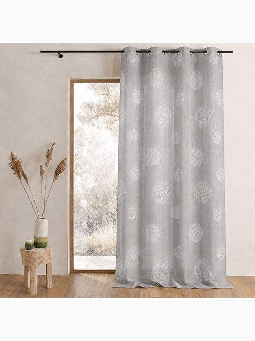 Tenda trasparente ricamata con motivi a grandi cerchi realizzati con fili di lurex - Kiabi Tenda trasparente ricamata con motivi a grandi cerchi realizzati con fili di lurex - Kiabi