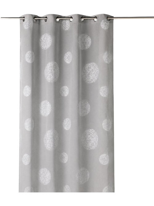 Tenda trasparente ricamata con motivi a grandi cerchi realizzati con fili di lurex - Kiabi Tenda trasparente ricamata con motivi a grandi cerchi realizzati con fili di lurex - Kiabi