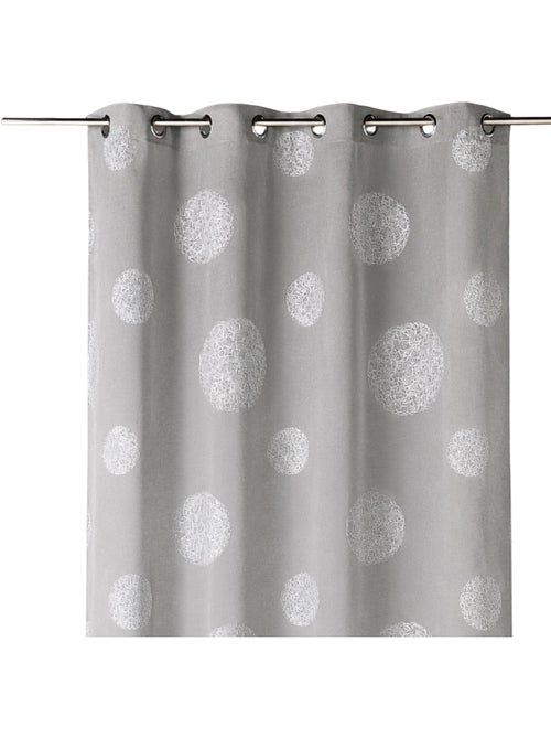 Tenda trasparente ricamata con motivi a grandi cerchi realizzati con fili di lurex - Kiabi Tenda trasparente ricamata con motivi a grandi cerchi realizzati con fili di lurex - Kiabi