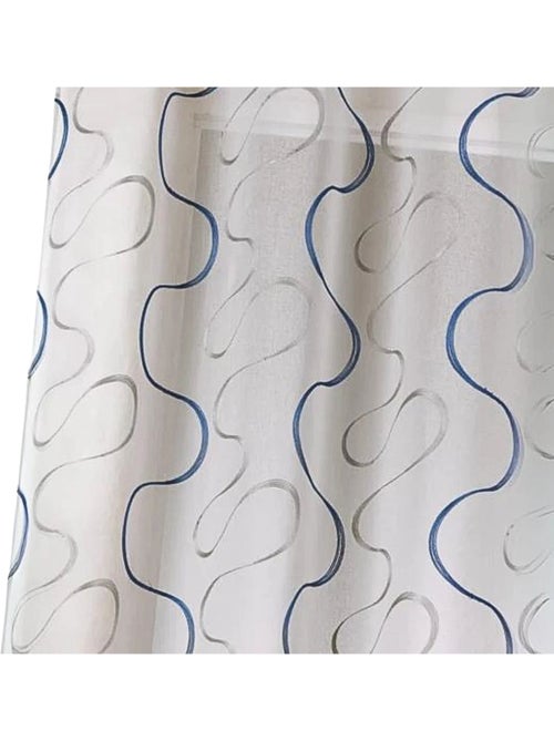 Tenda trasparente ricamata con motivi contemporanei - Kiabi