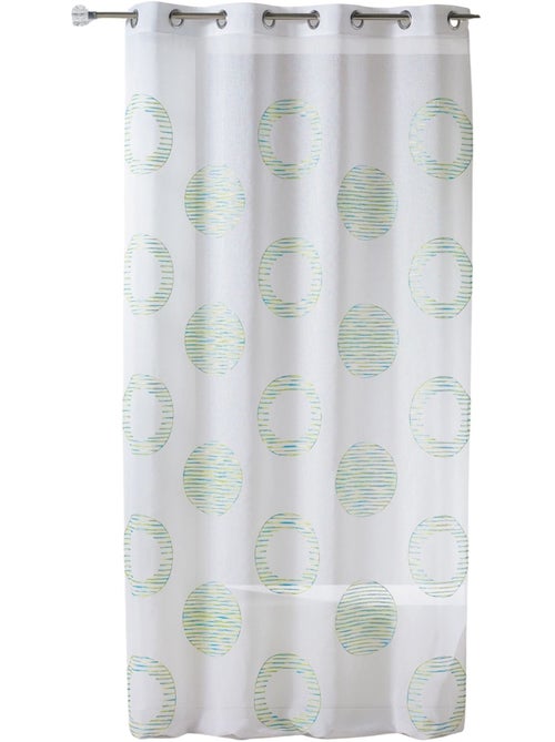 Tenda trasparente ricamata con motivi rotondi e cerchi a strisce - Kiabi Tenda trasparente ricamata con motivi rotondi e cerchi a strisce - Kiabi