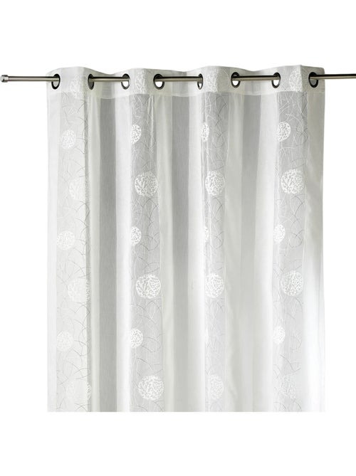 Tenda trasparente ricamata in organza con motivi circolari - Kiabi