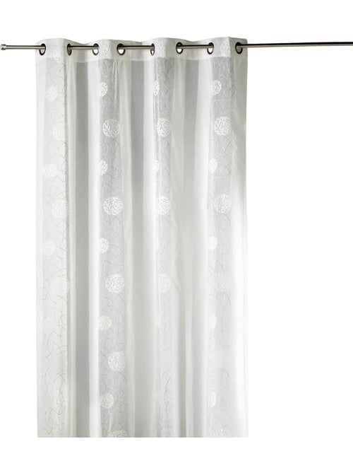 Tenda trasparente ricamata in organza con motivi circolari - Kiabi
