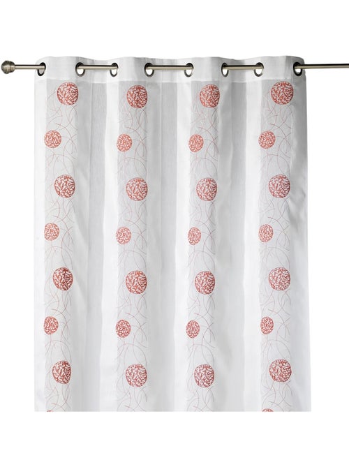 Tenda trasparente ricamata in organza con motivi circolari - Kiabi