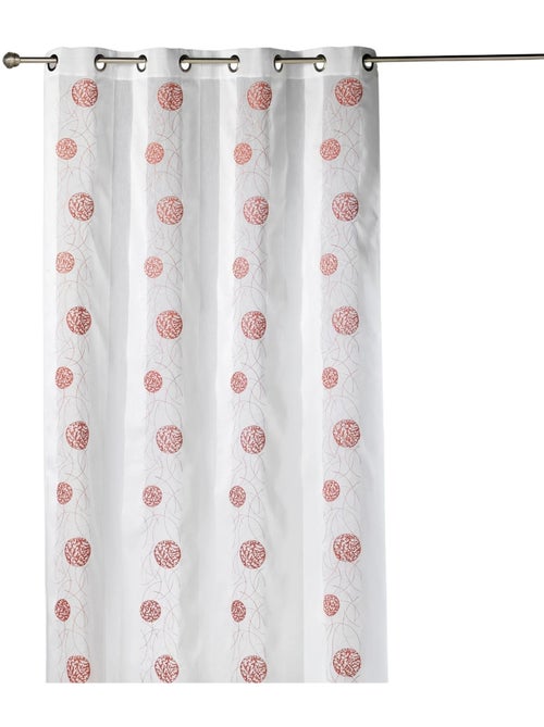 Tenda trasparente ricamata in organza con motivi circolari - Kiabi