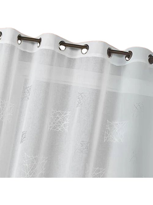 Tenda trasparente ricamata, pronta da appendere, con occhielli - Kiabi