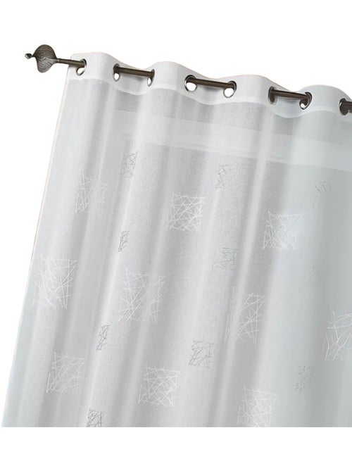 Tenda trasparente ricamata, pronta da appendere, con occhielli - Kiabi