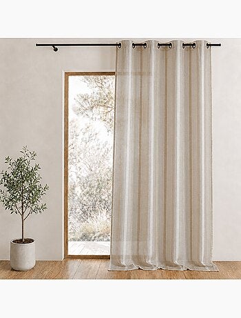 Tenda trasparente sobria a righe verticali