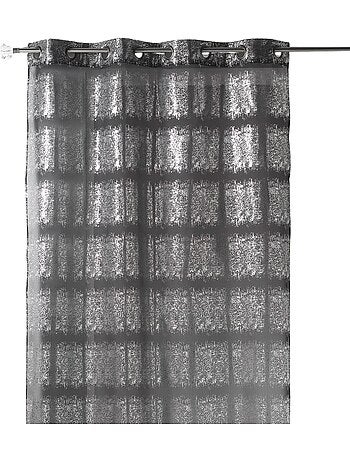 Tenda trasparente stampata con riflessi argentati