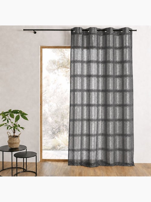 Tenda trasparente stampata con riflessi argentati - Kiabi