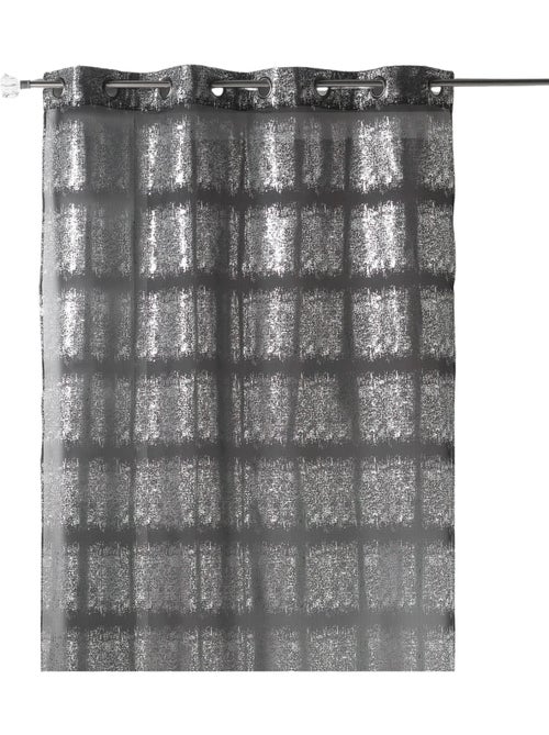 Tenda trasparente stampata con riflessi argentati - Kiabi