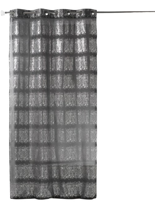 Tenda trasparente stampata con riflessi argentati - Kiabi