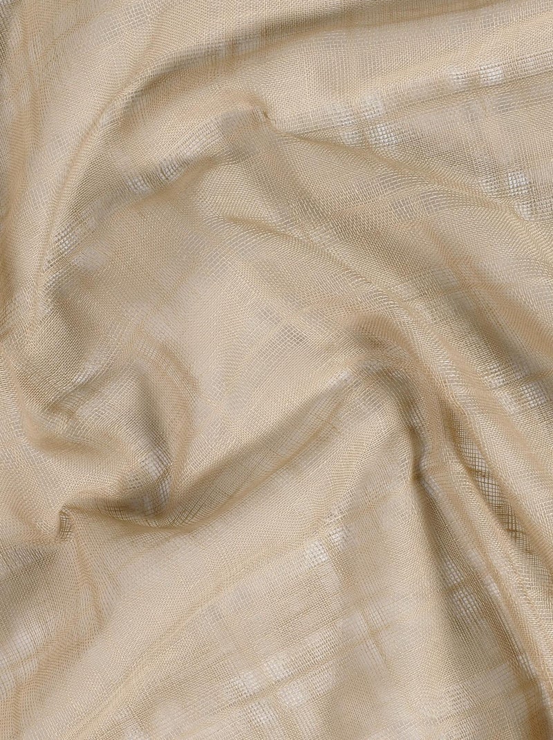 Tenda vaporosa con occhielli e motivi a quadri alsaziani Beige - Kiabi
