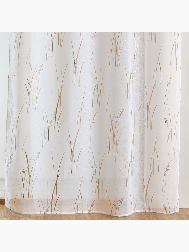 Tenda vela stampata a motivo vegetale con occhielli Dorato/Oro - Kiabi