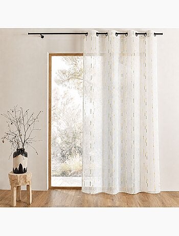 Tenda velata con motivi discreti a righe