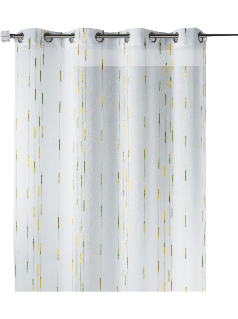 Tenda velata con motivi discreti a righe Verde chiaro - Kiabi
