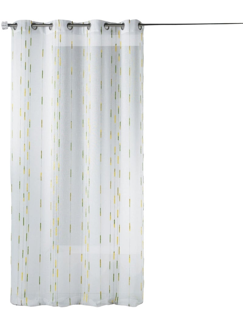 Tenda velata con motivi discreti a righe Verde chiaro - Kiabi