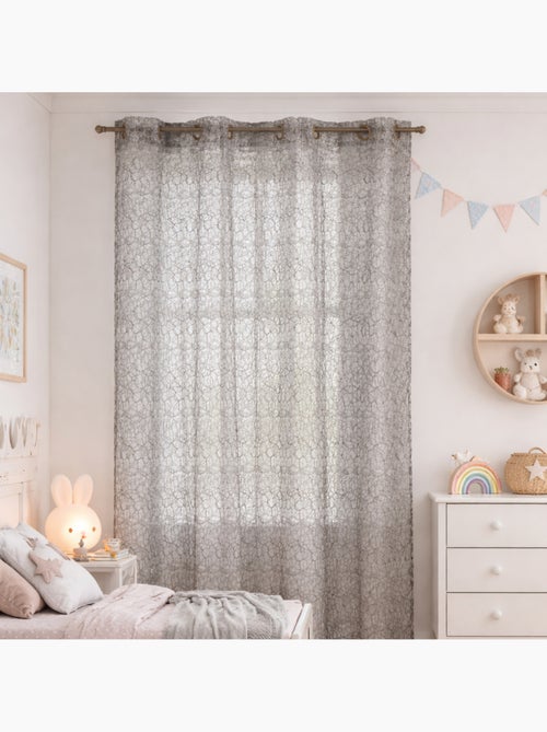 Tenda velata con ricamo tono su tono - Kiabi