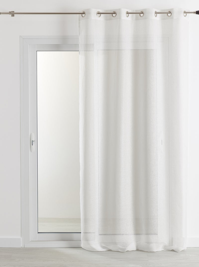 Tenda velata in 100% lino Bianco - Kiabi