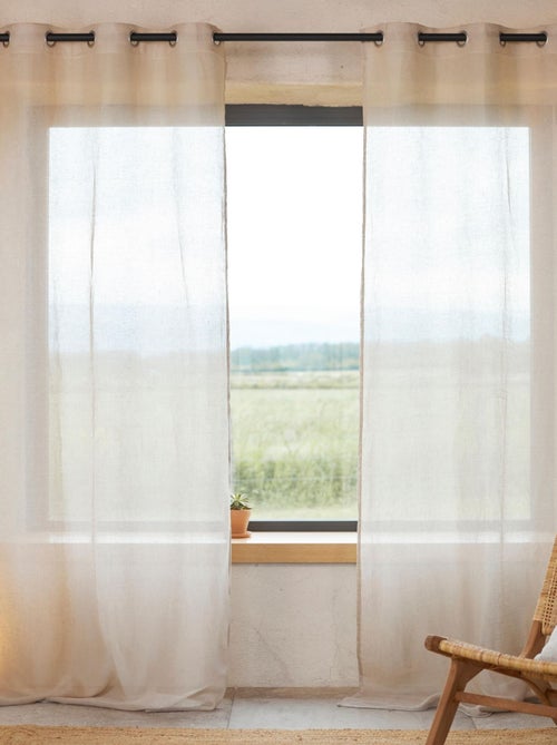 Tenda velata in 100% lino - Kiabi