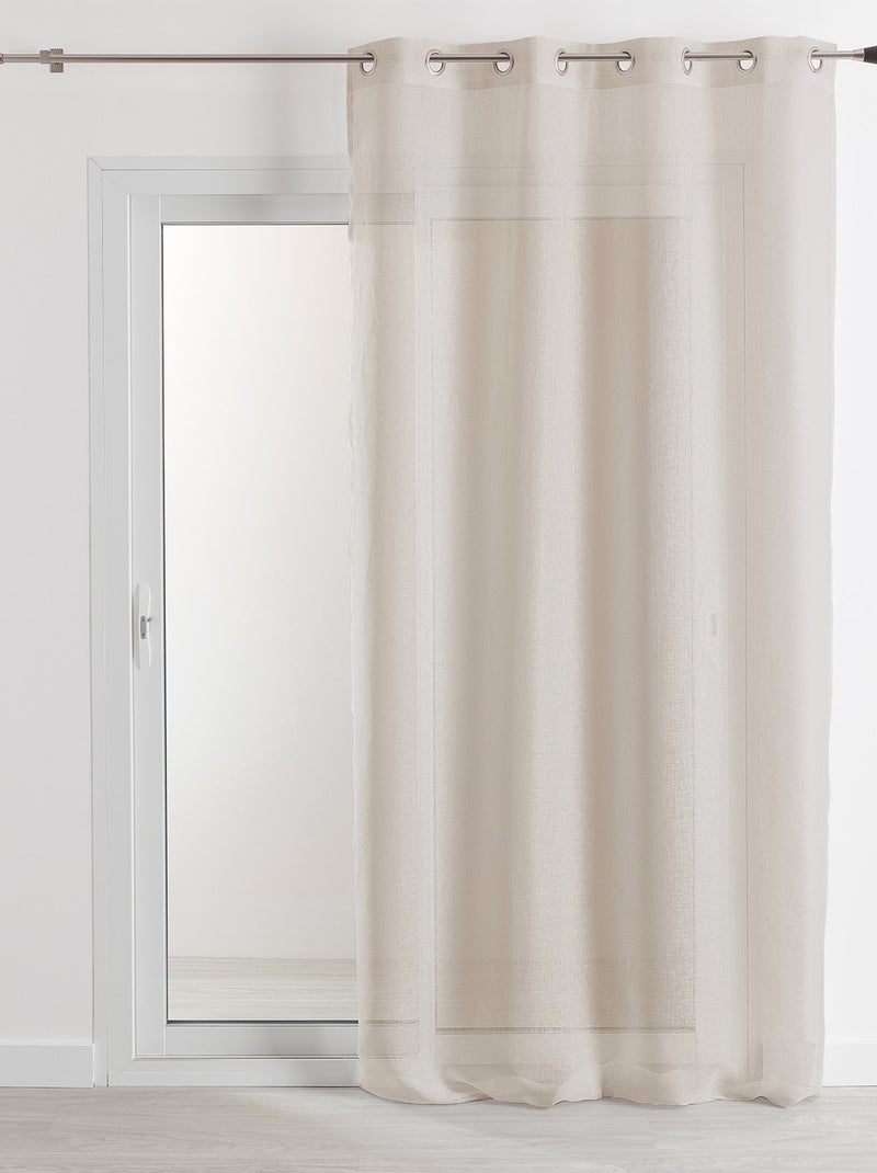 Tenda velata in 100% lino Legno naturale - Kiabi