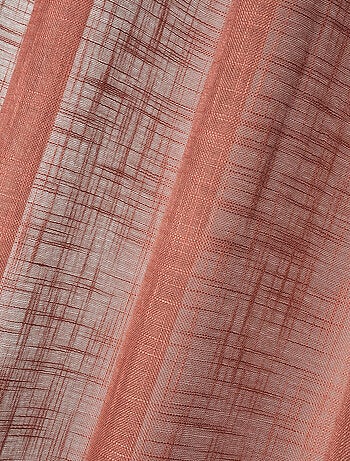Tenda voile tinta unita con occhielli effetto lino