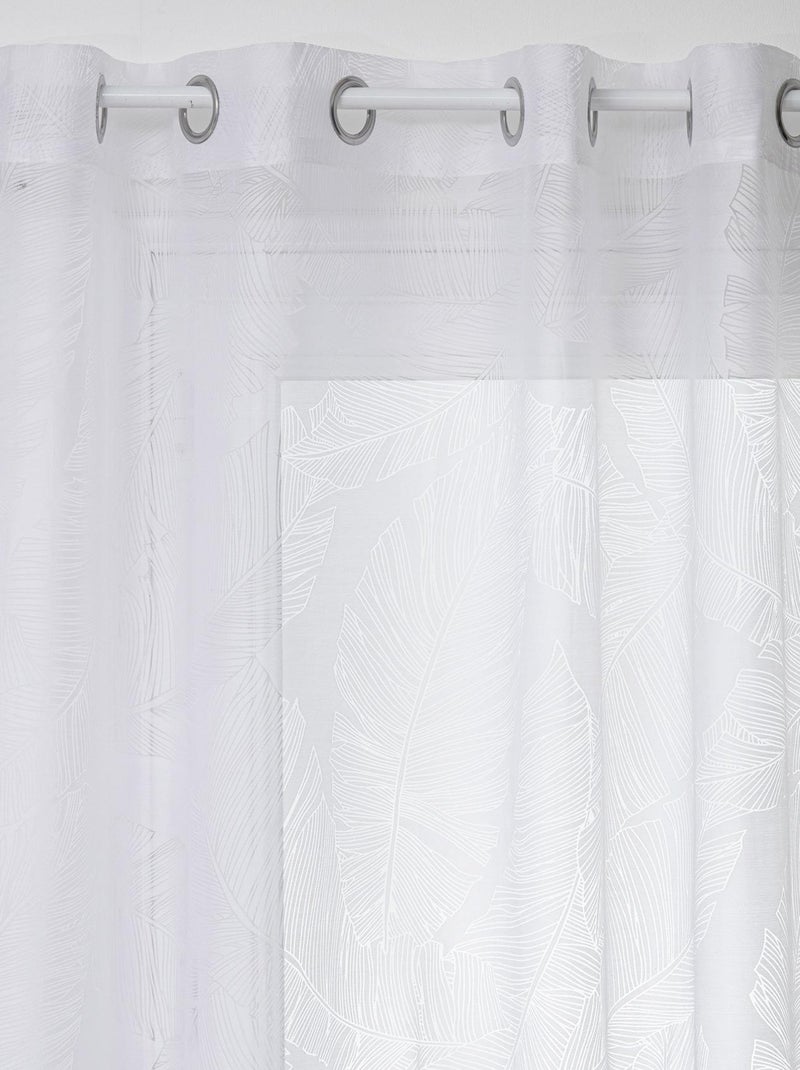 Tende a rete con stampa a foglie Bianco - Kiabi