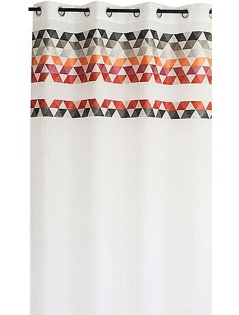 Tenda trasparente con bordo superiore alto e motivo a triangoli
