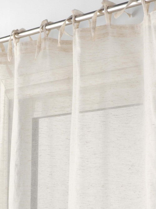 Tende annodate effetto lino - Kiabi