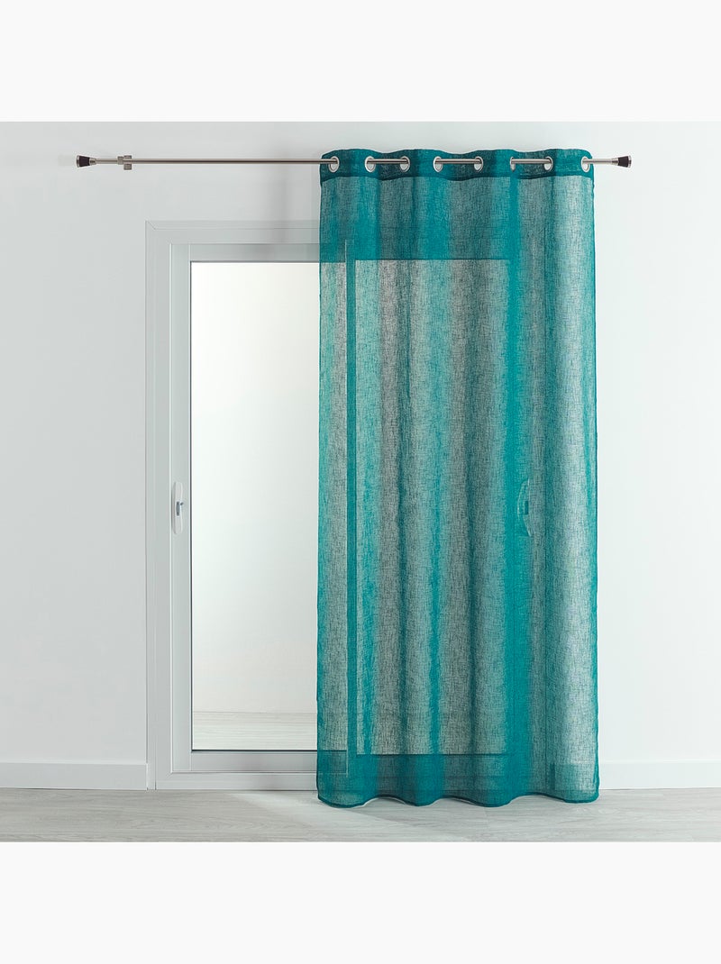 Tende effetto lino Blu pavone - Kiabi
